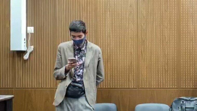 Акционист Павел Крисевич в зале заседаний Тверского районного суда Москвы Акционист Павел Крисевич в зале заседаний Тверского районного суда Москвы - РИА Новости, 1920, 13.06.2021