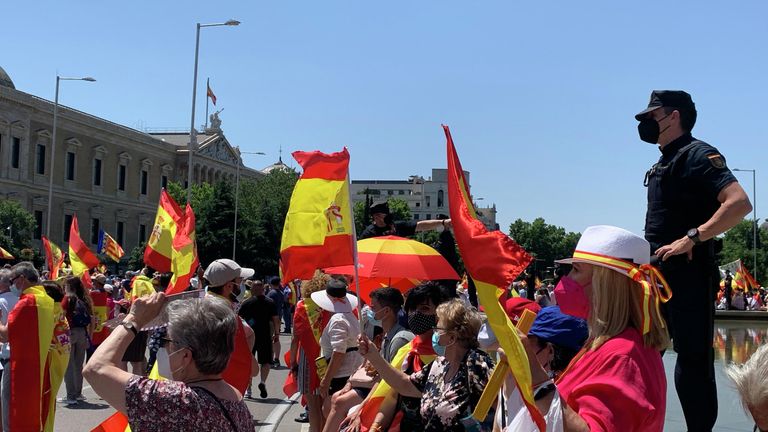 Акция против помилования каталонских политиков в Мадриде Акция против помилования каталонских политиков в Мадриде