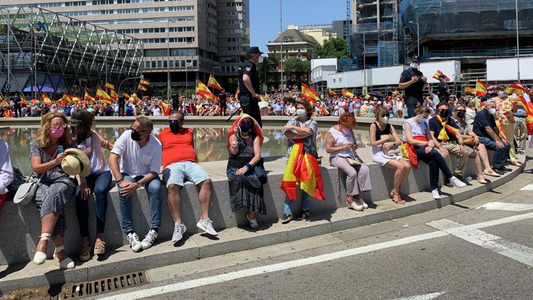 Акция против помилования каталонских политиков в Мадриде Акция против помилования каталонских политиков в Мадриде