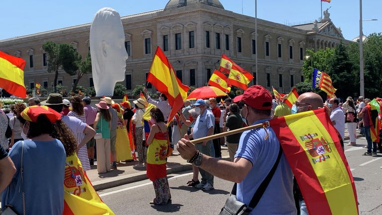 Акция против помилования каталонских политиков в Мадриде Акция против помилования каталонских политиков в Мадриде