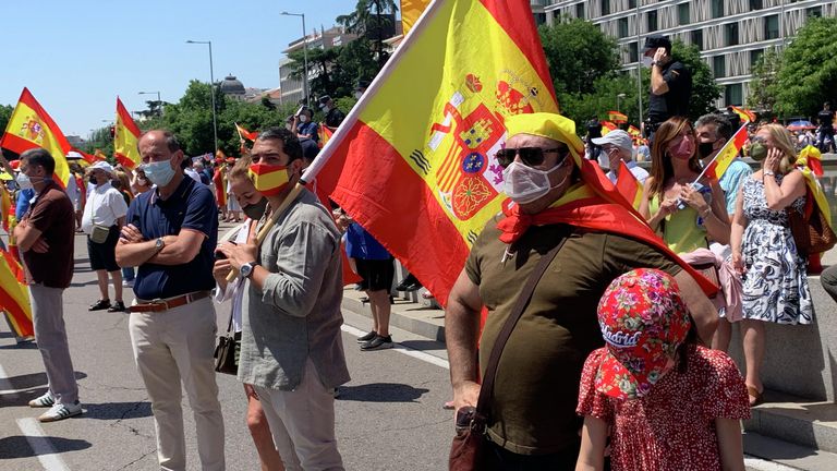 Акция против помилования каталонских политиков в Мадриде Акция против помилования каталонских политиков в Мадриде