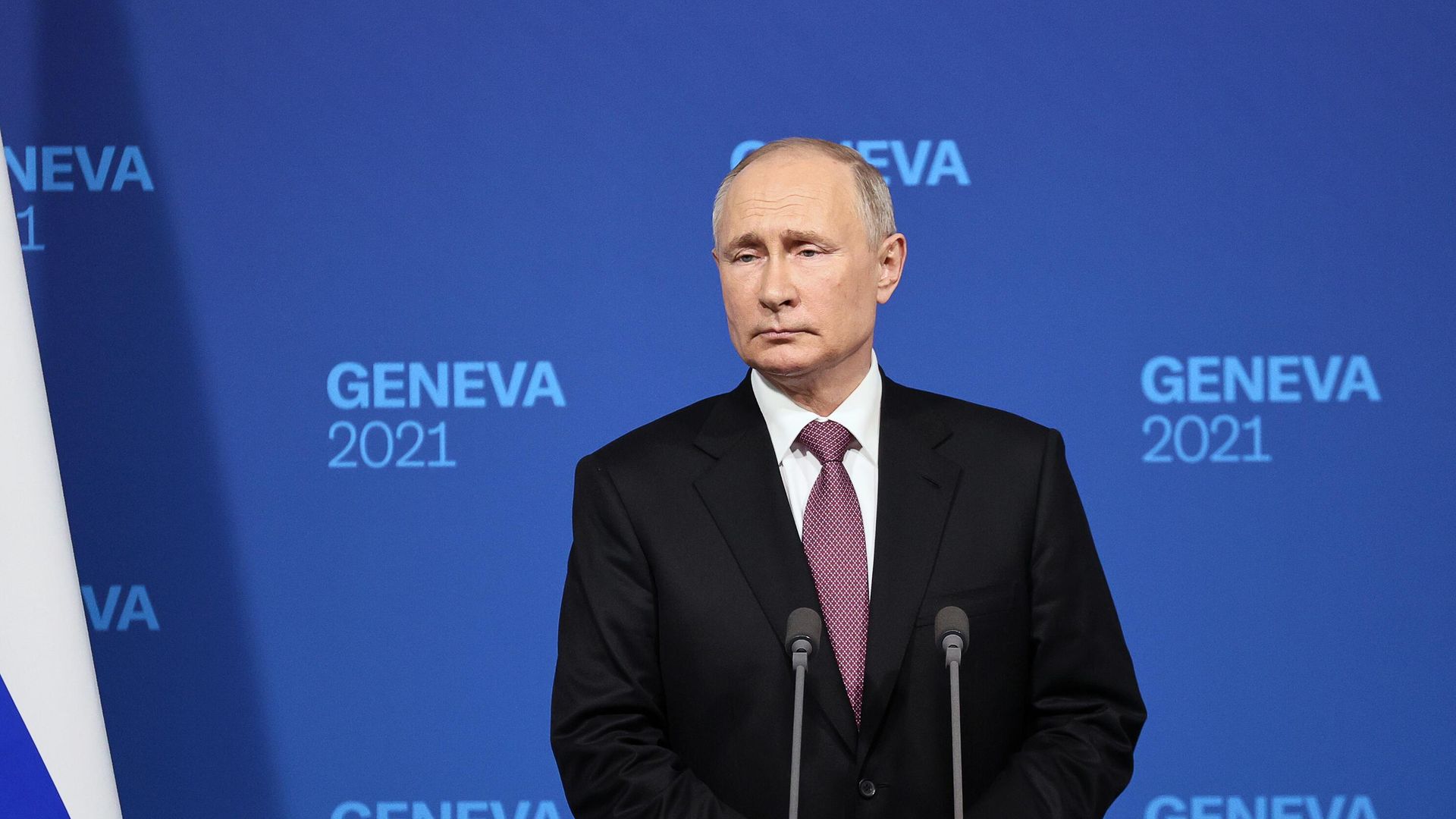 Президент РФ Владимир Путин на пресс-конференции по итогам переговоров с президентом США Джо Байденом в Женеве Президент РФ Владимир Путин на пресс-конференции по итогам переговоров с президентом США Джо Байденом в Женеве - РИА Новости, 1920, 18.06.2021