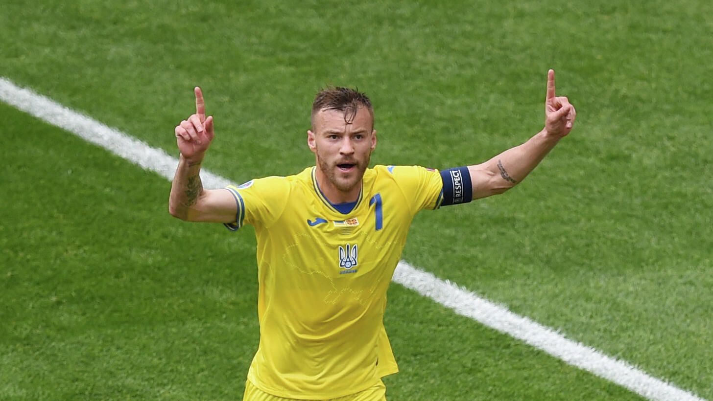 Нападающий сборной Украины Андрей Ярмоленко. Нападающий сборной Украины Андрей Ярмоленко. - РИА Новости, 1920, 21.06.2021