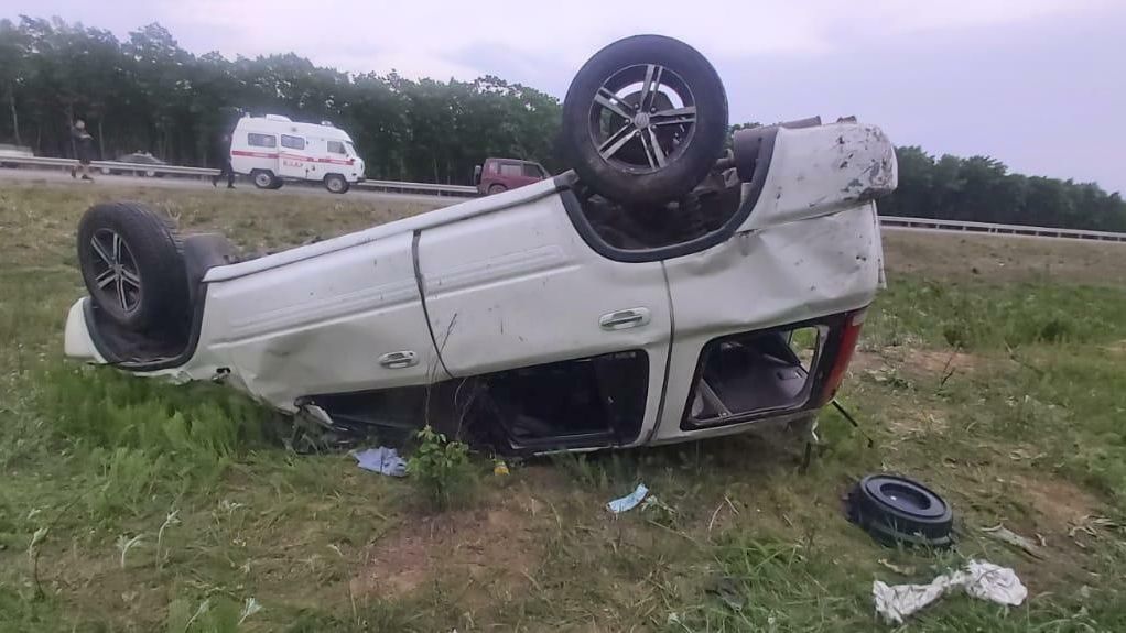 Съезд с дороги автомобиля Honda CRV произошел в Михайловском районе Приморского края Съезд с дороги автомобиля Honda CRV произошел в Михайловском районе Приморского края - РИА Новости, 1920, 23.06.2021