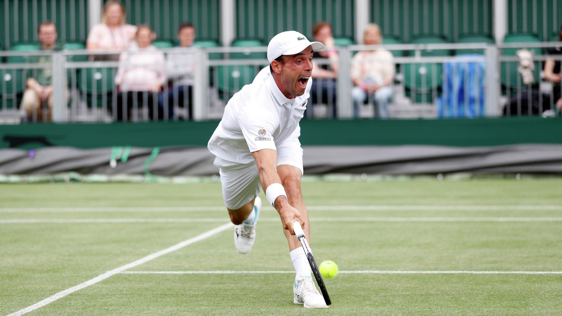 Tennis - Wimbledon - All England Lawn Tennis and Croquet Club, London, Britain - June 28, 2021 Spain's Roberto Bautista Agut in action during his first round match against Australia's John Millman REUTERS/Peter Nicholls Tennis - Wimbledon - All England Lawn Tennis and Croquet Club, London, Britain - June 28, 2021 Spain's Roberto Bautista Agut in action during his first round match against Australia's John Millman REUTERS/Peter Nicholls - РИА Новости, 1920, 28.06.2021