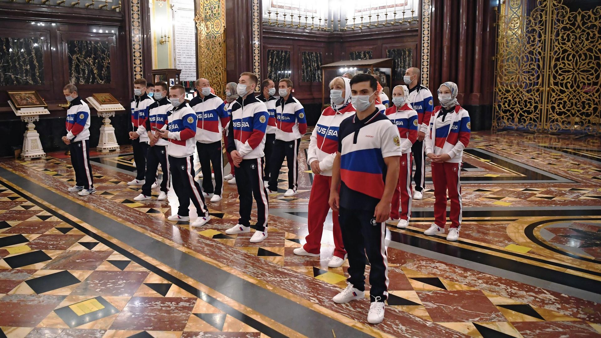 Молебен перед отъездом российских спортсменов в Токио Молебен перед отъездом российских спортсменов в Токио - РИА Новости, 1920, 01.07.2021