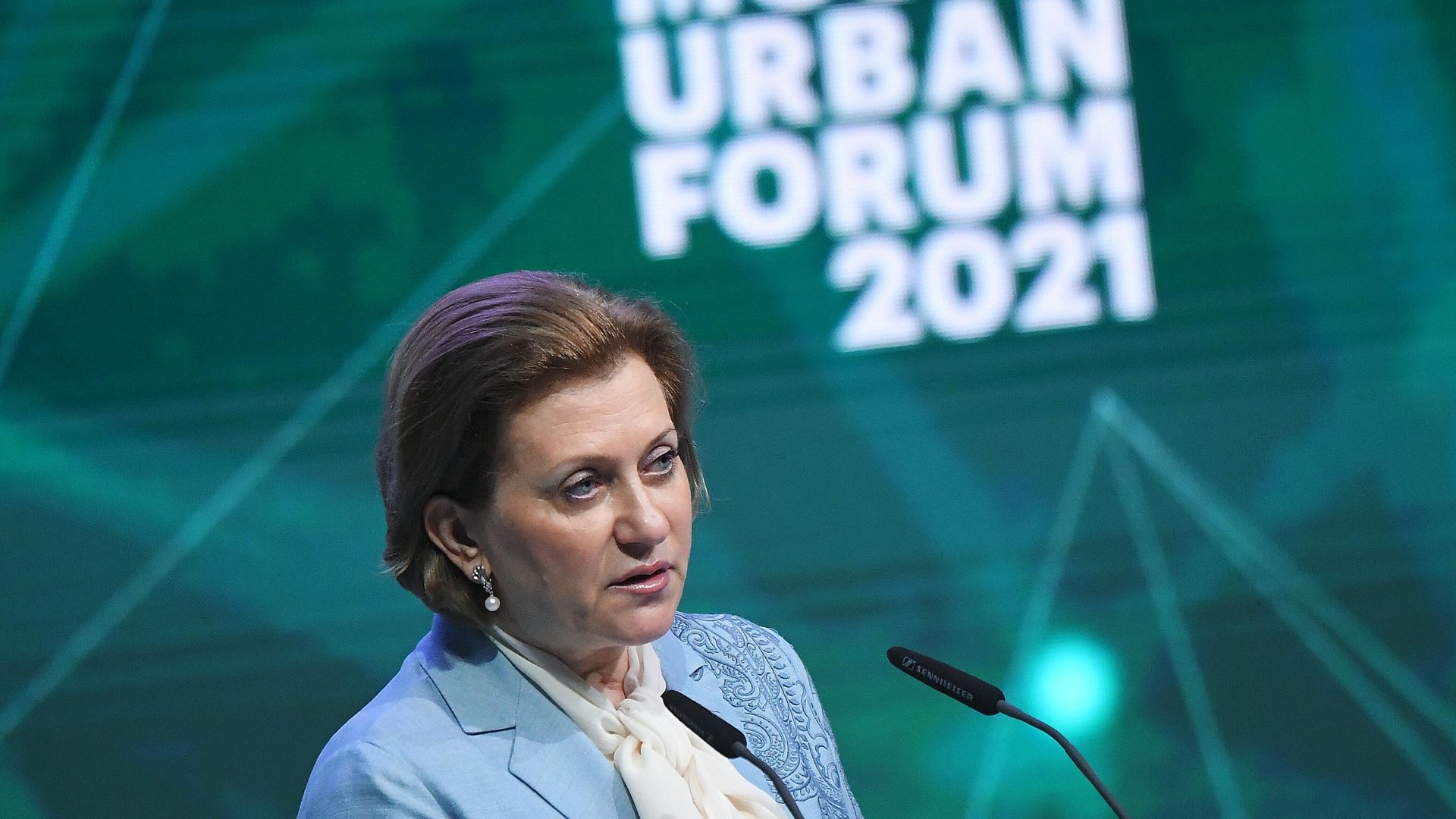 Анна Попова на форуме Moscow Urban Forum 2021 Анна Попова на форуме Moscow Urban Forum 2021 - РИА Новости, 1920, 09.07.2021