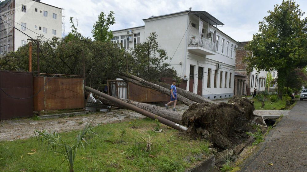 Последствия урагана в Сухуме, Абхазия Последствия урагана в Сухуме, Абхазия - РИА Новости, 1920, 04.07.2021