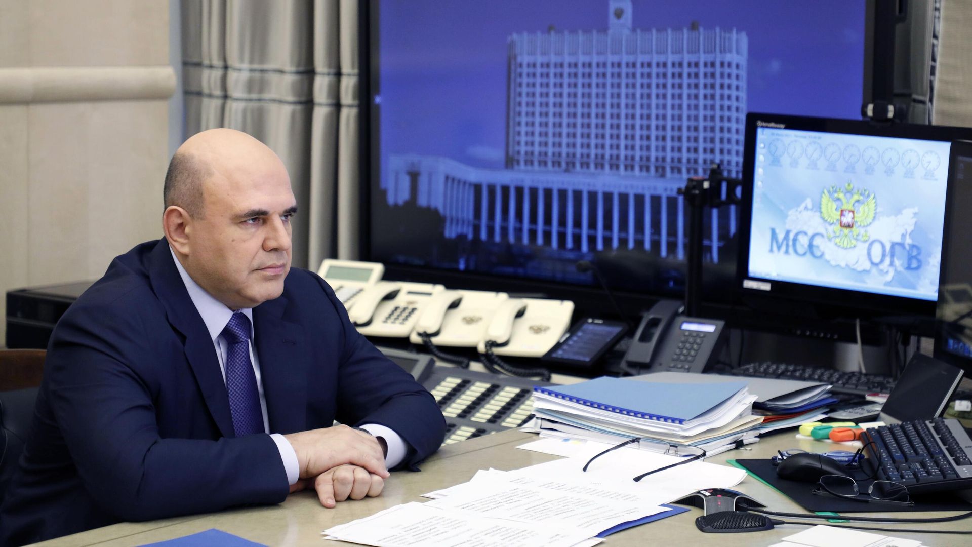 Михаил Мишустин проводит заседание президиума Координационного совета при правительстве РФ по борьбе с распространением новой коронавирусной инфекции Михаил Мишустин проводит заседание президиума Координационного совета при правительстве РФ по борьбе с распространением новой коронавирусной инфекции - РИА Новости, 1920, 23.07.2021
