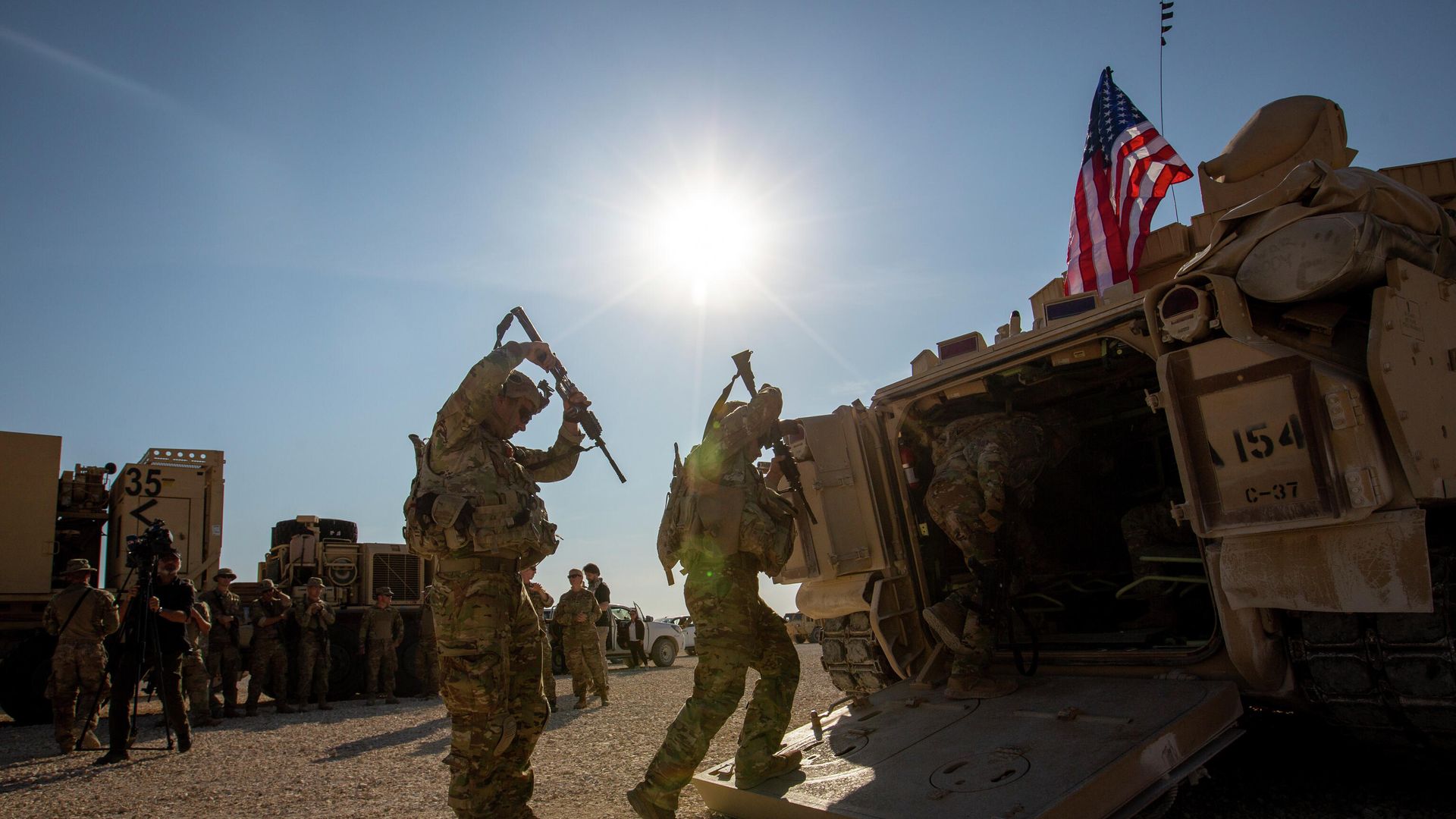 Солдаты на военной базе США в Сирии Солдаты на военной базе США в Сирии - РИА Новости, 1920, 07.11.2023