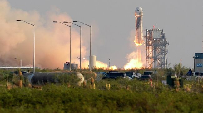 Старт многоразового космического корабля New Shepard