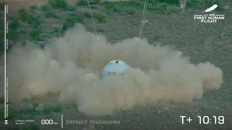 Посадка многоразового корабля New Shepard Посадка многоразового корабля New Shepard