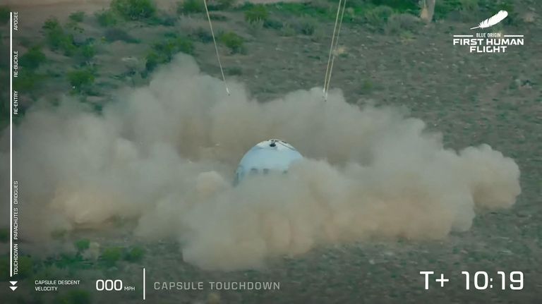 Посадка многоразового корабля New Shepard Посадка многоразового корабля New Shepard
