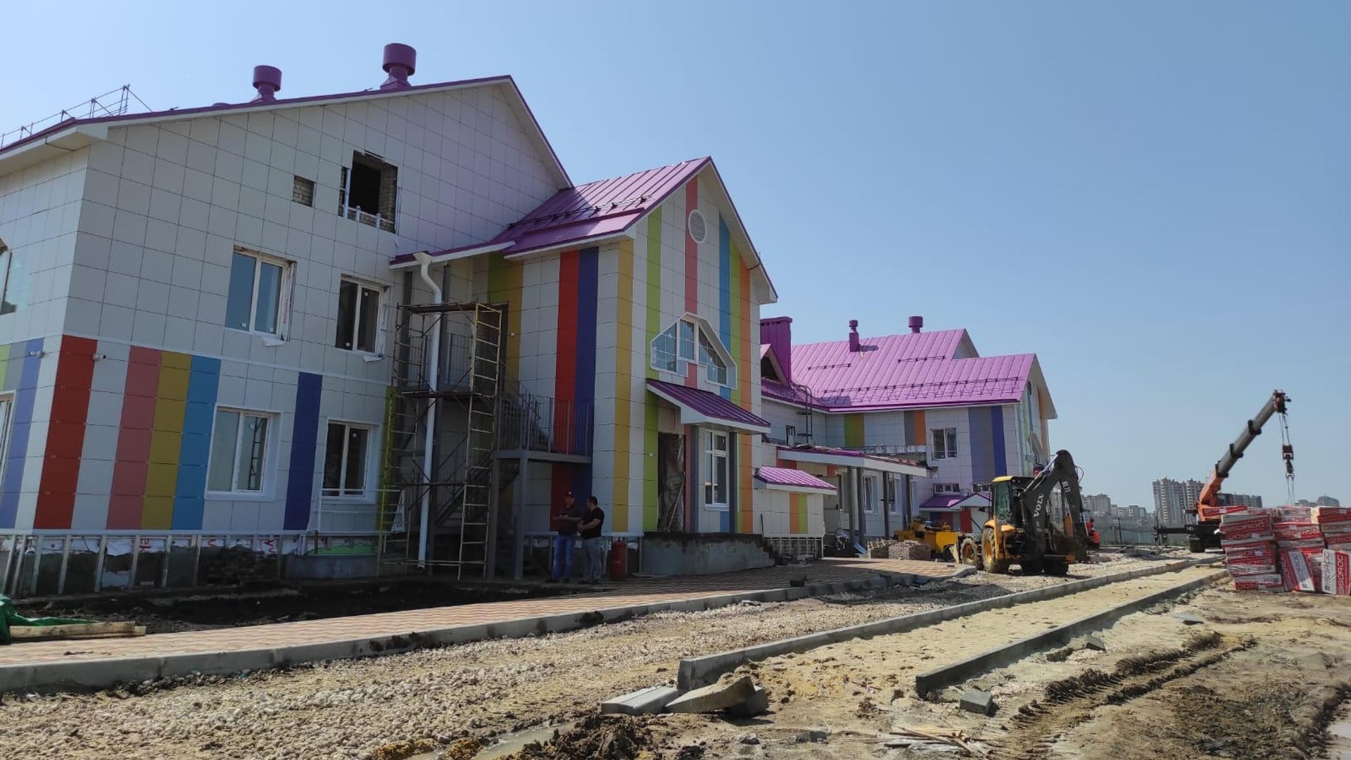 Стройплощадка детского сада Акварелька в Тамбовской области Стройплощадка детского сада Акварелька в Тамбовской области - РИА Новости, 1920, 20.07.2021