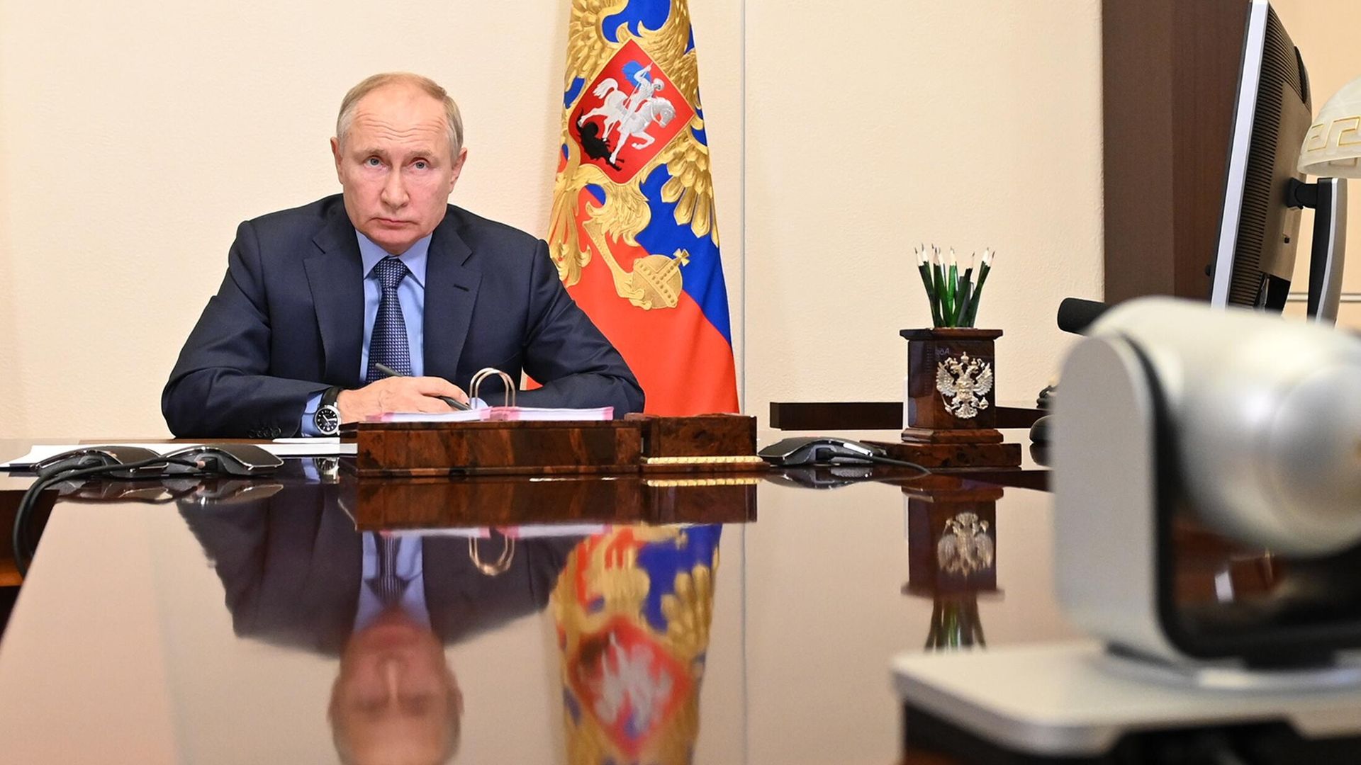 Президент РФ Владимир Путин проводит совещание с членами правительства РФ в режиме видеоконференции Президент РФ Владимир Путин проводит совещание с членами правительства РФ в режиме видеоконференции - РИА Новости, 1920, 21.07.2021