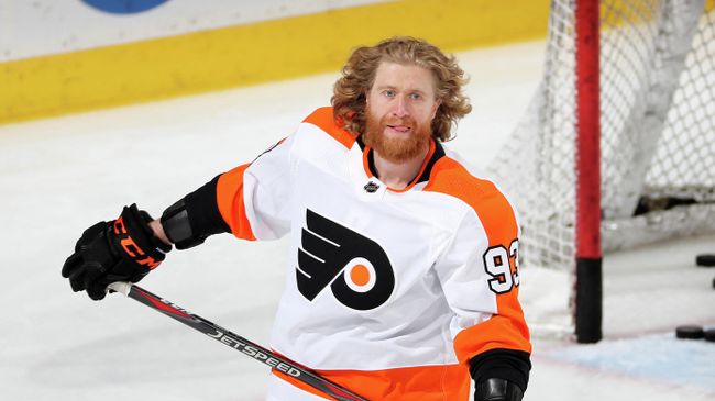 NEWARK, NEW JERSEY - APRIL 27: Jakub Voracek #93 of the Philadelphia Flyers skates during warm ups before the game against the New Jersey Devils at Prudential Center on April 27, 2021 in Newark, New Jersey. Elsa/Getty Images/AFP (Photo by ELSA / GETTY IMAGES NORTH AMERICA / Getty Images via AFP) NEWARK, NEW JERSEY - APRIL 27: Jakub Voracek #93 of the Philadelphia Flyers skates during warm ups before the game against the New Jersey Devils at Prudential Center on April 27, 2021 in Newark, New Jersey. Elsa/Getty Images/AFP (Photo by ELSA / GETTY IMAGES NORTH AMERICA / Getty Images via AFP)