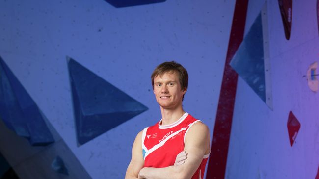 Российский скалолаз Алексей Рубцов