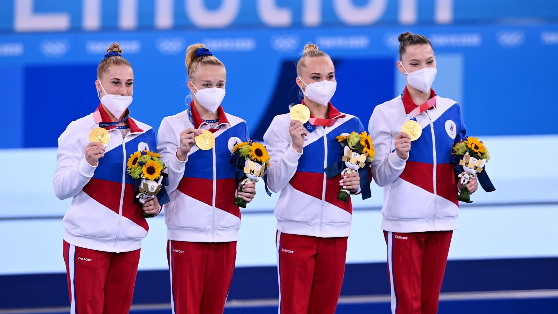 Российские спортсменки, завоевавшие золотые медали в командном многоборье среди женщин на соревнованиях по спортивной гимнастике на XXXII летних Олимпийских играх в Токио Российские спортсменки, завоевавшие золотые медали в командном многоборье среди женщин на соревнованиях по спортивной гимнастике на XXXII летних Олимпийских играх в Токио - РИА Новости, 1920, 26.01.2023
