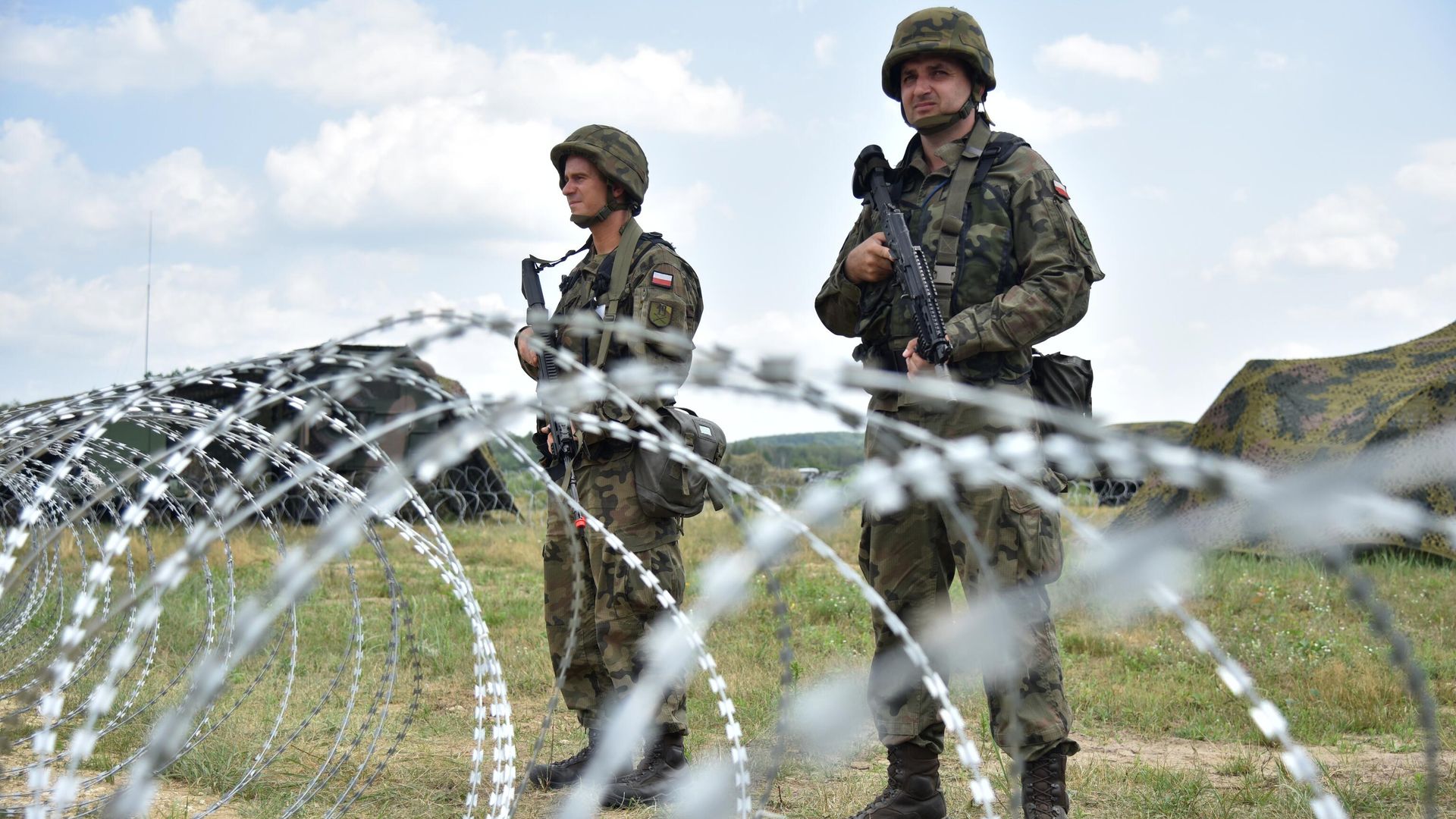 Польские военнослужащие на тактических учениях Три меча-2021 с участием вооружённых сил Украины и стран НАТО на Яворовском полигоне во Львовской области - РИА Новости, 1920, 23.08.2021