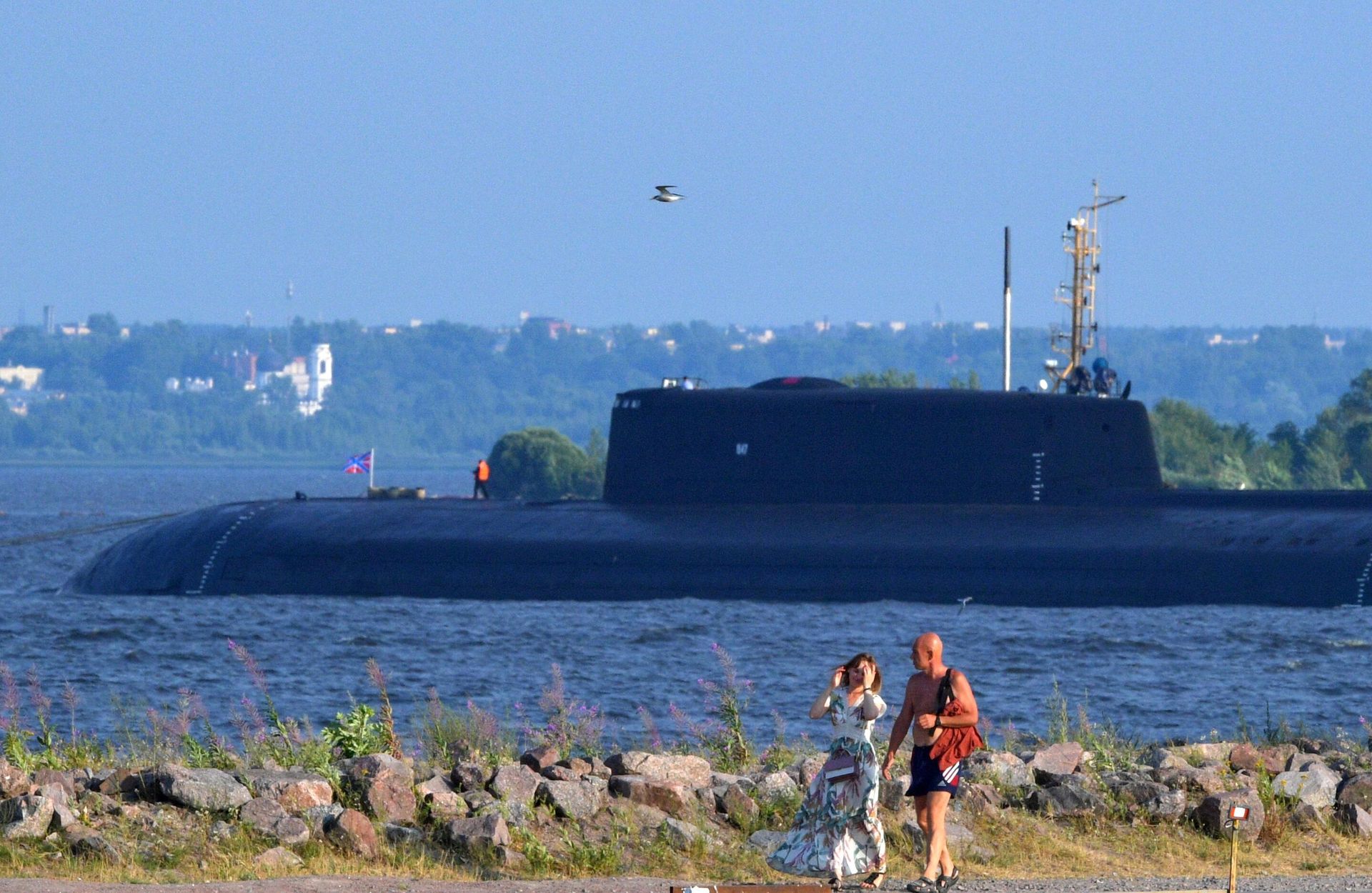Подводная лодка Орел на рейде в Кронштадте в преддверии Дня ВМФ - РИА Новости, 1920, 24.02.2026