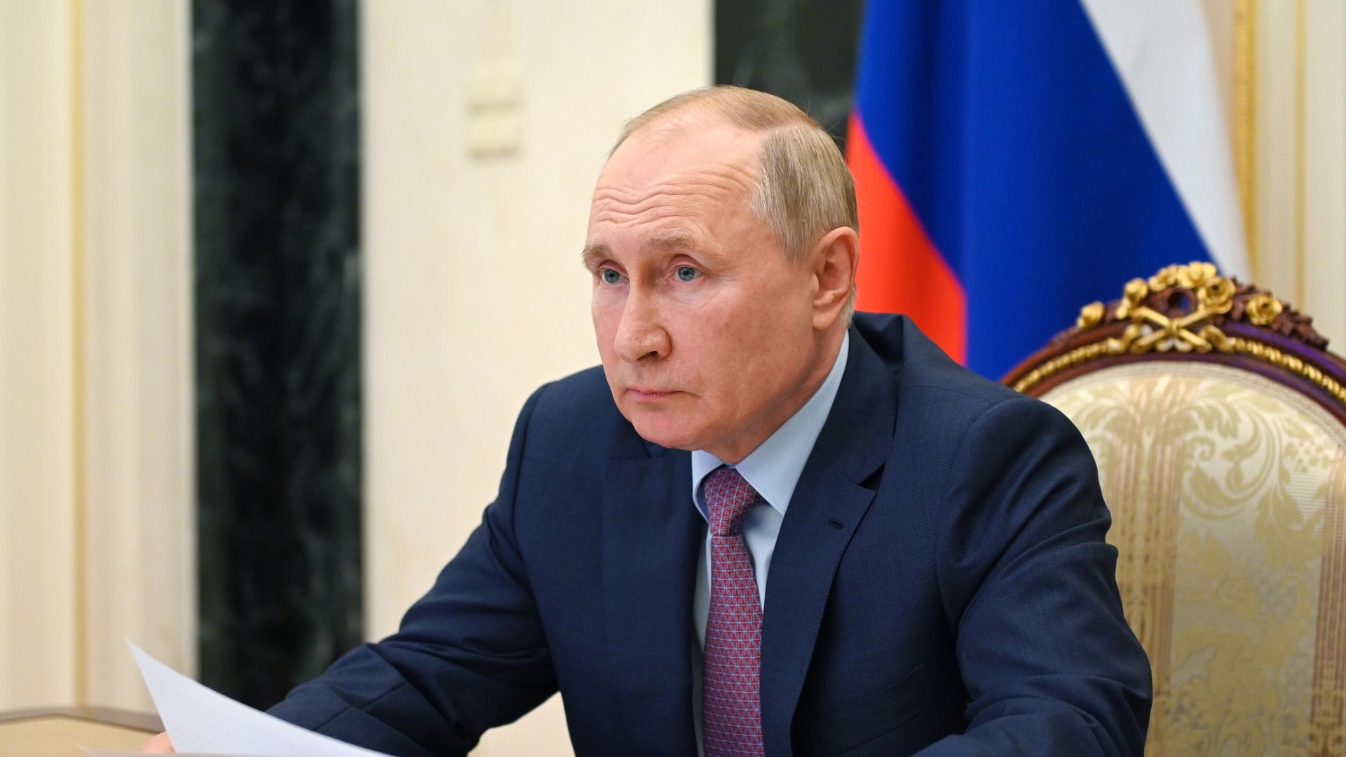 Президент РФ Владимир Путин проводит в режиме видеоконференции совещание с членами правительства РФ Президент РФ Владимир Путин проводит в режиме видеоконференции совещание с членами правительства РФ - РИА Новости, 1920, 06.08.2021