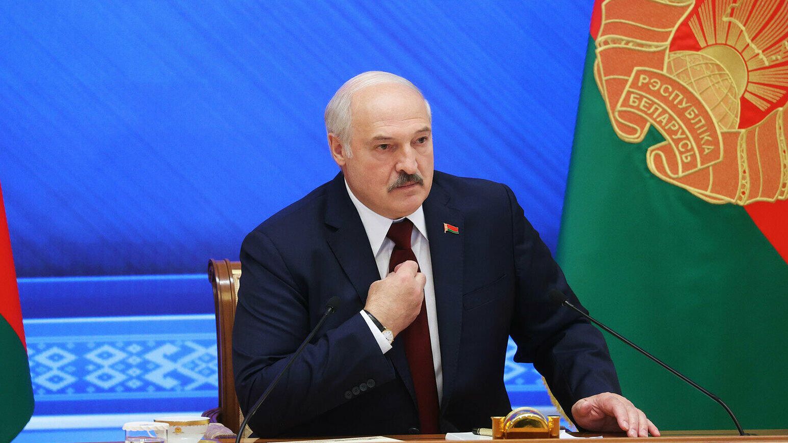 Президент Белоруссии Александр Лукашенко во время встречи Большой разговор с Президентом Президент Белоруссии Александр Лукашенко во время встречи Большой разговор с Президентом - РИА Новости, 1920, 12.08.2021