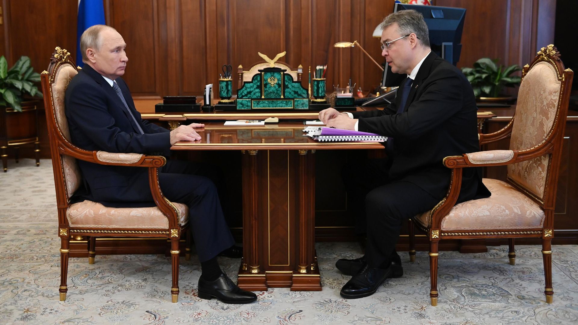Президент РФ Владимир Путин и губернатор Ставропольского края Владимир Владимиров - РИА Новости, 1920, 06.07.2023