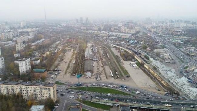 Территории Рижского грузового двора в Москве