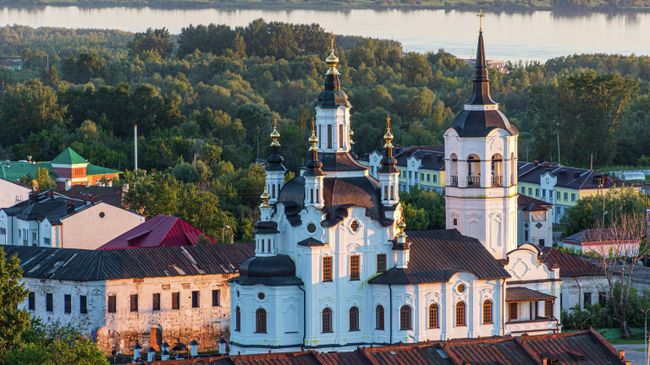 Вид на Тобольск и церковь святых праведных Захария и Елизаветы