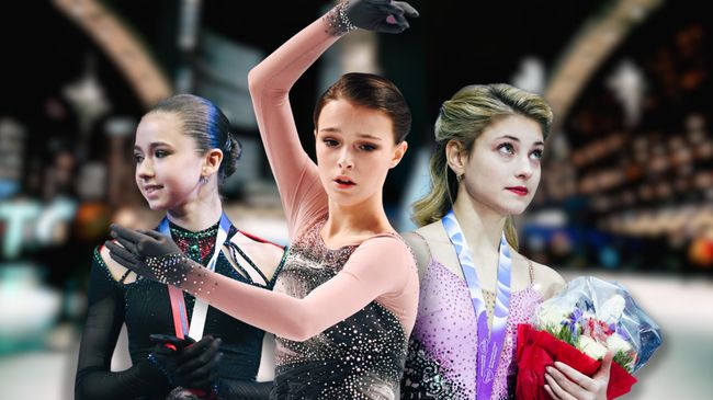 Камила Валиева /Анна Щербакова / Алена Косторная Камила Валиева /Анна Щербакова / Алена Косторная