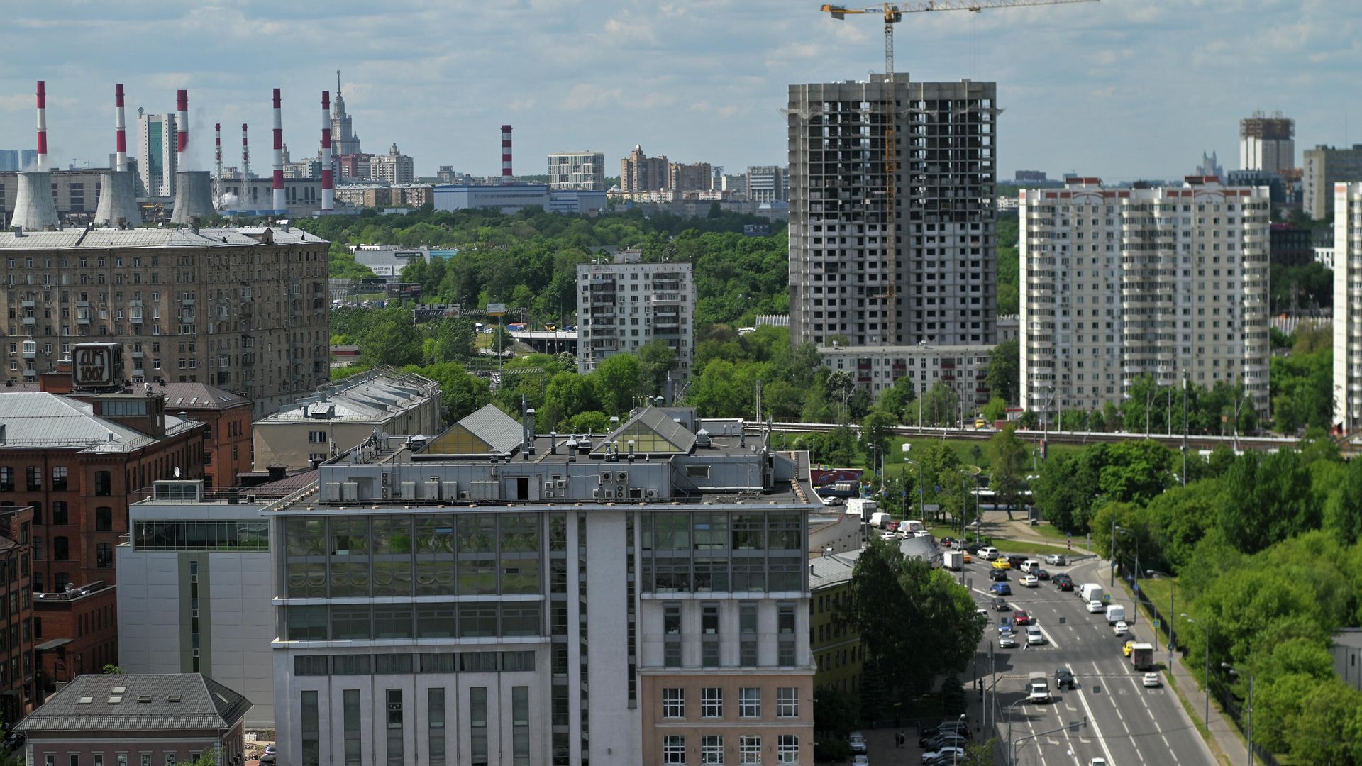 Вид на Новоданиловскую набережную в Москве Вид на Новоданиловскую набережную в Москве - РИА Новости, 1920, 20.08.2021