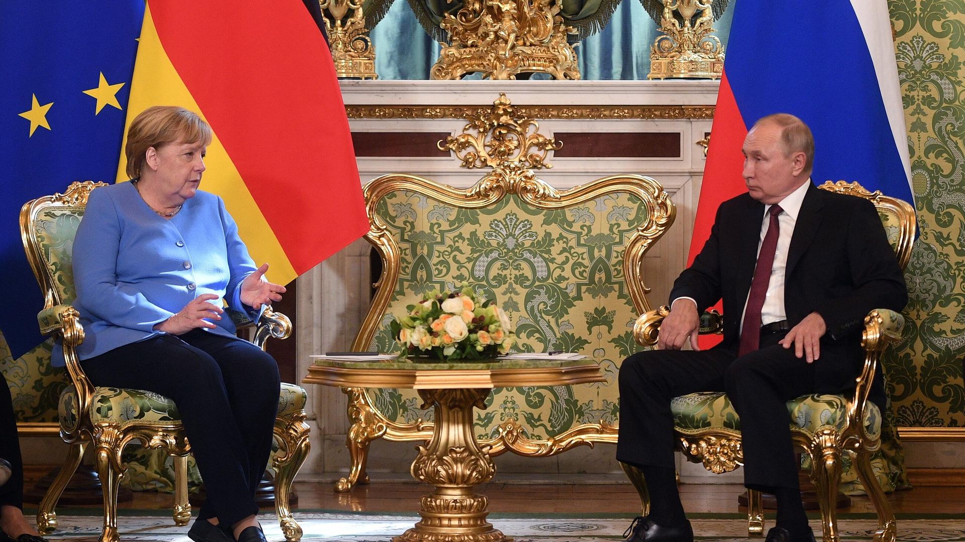 Владимир Путин и Ангела Меркель во время встречи Владимир Путин и Ангела Меркель во время встречи - РИА Новости, 1920, 28.09.2022