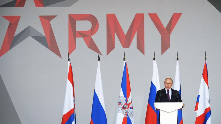 Президент РФ Владимир Путин принимает участие в церемонии открытия международного военно-технического форума Армия-2021 Президент РФ Владимир Путин принимает участие в церемонии открытия международного военно-технического форума Армия-2021