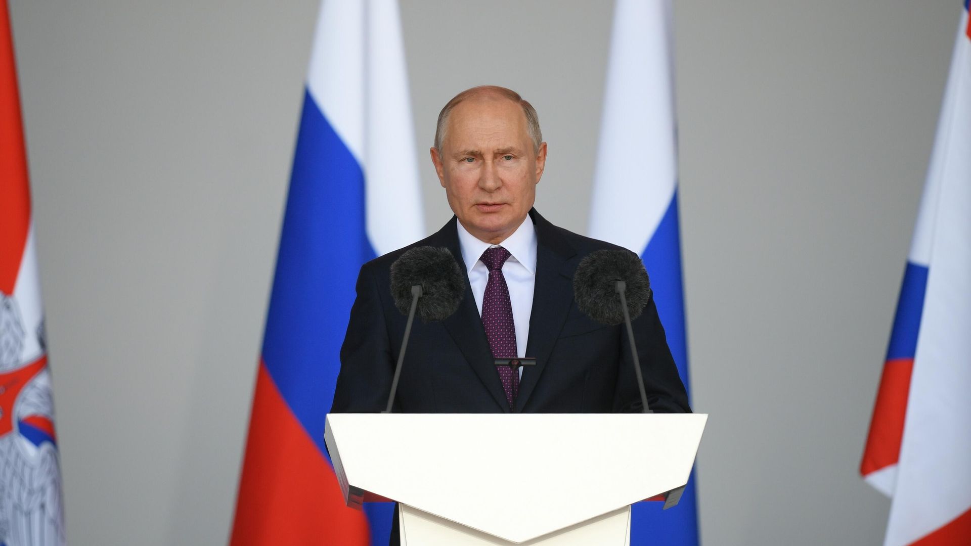 Президент РФ Владимир Путин принимает участие в церемонии открытия международного военно-технического форума Армия-2021 - РИА Новости, 1920, 21.12.2021