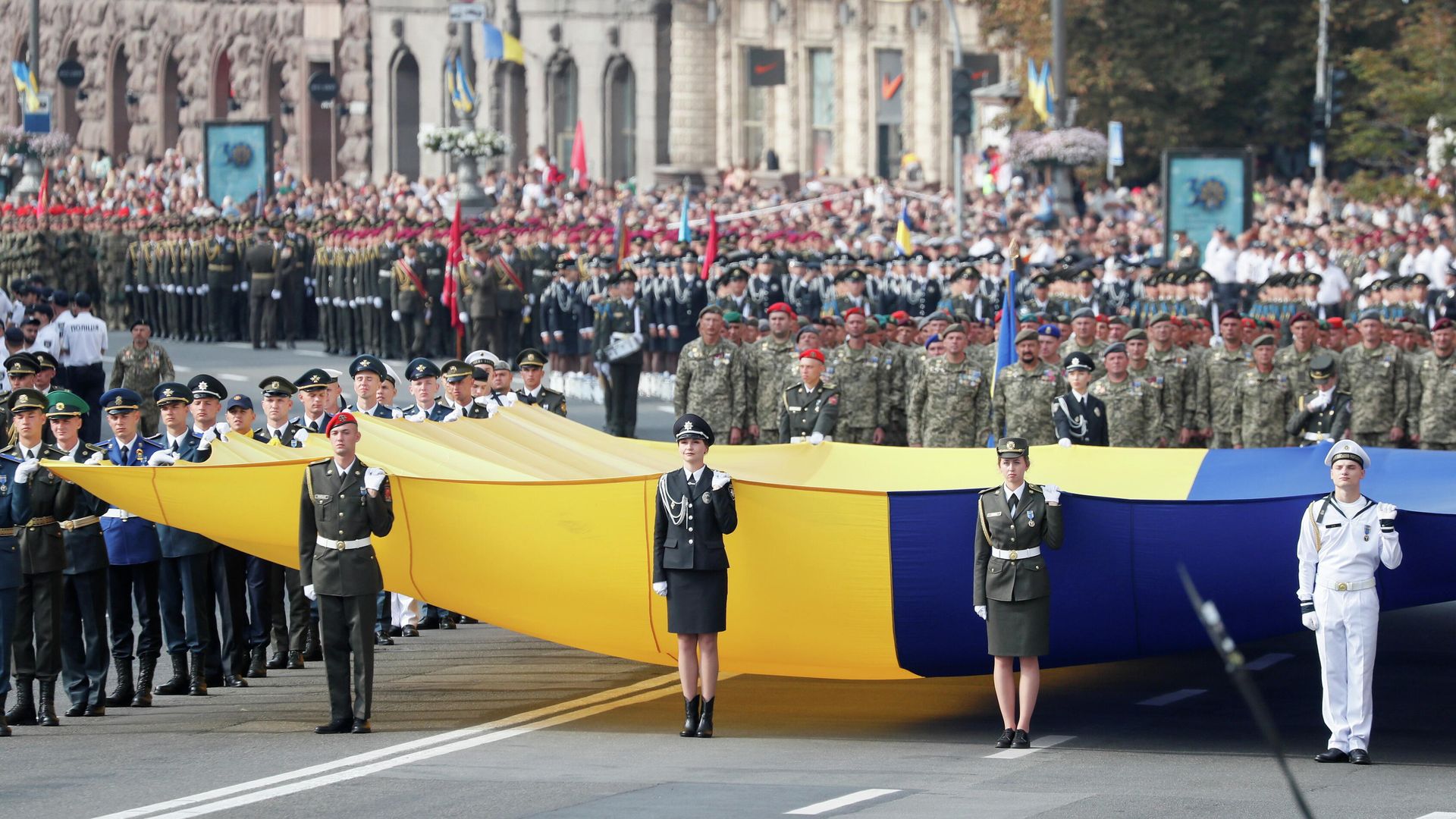 Военный парад ко Дню независимости Украины в Киеве Военный парад ко Дню независимости Украины в Киеве - РИА Новости, 1920, 24.08.2021