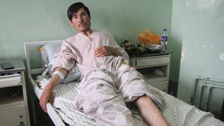Пациент в палате больницы Вазир Акбар Хан в Кабуле Пациент в палате больницы Вазир Акбар Хан в Кабуле