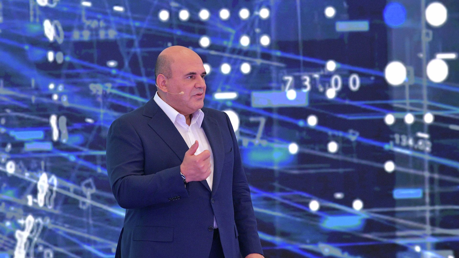 Председатель правительства РФ Михаил Мишустин выступает с лекцией в формате открытого урока в рамках II просветительского марафона Новое Знание Председатель правительства РФ Михаил Мишустин выступает с лекцией в формате открытого урока в рамках II просветительского марафона Новое Знание - РИА Новости, 1920, 02.09.2021