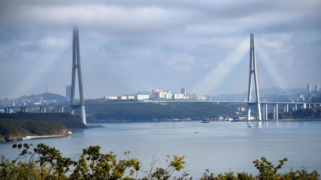 Вантовый мост на остров Русский во Владивостоке