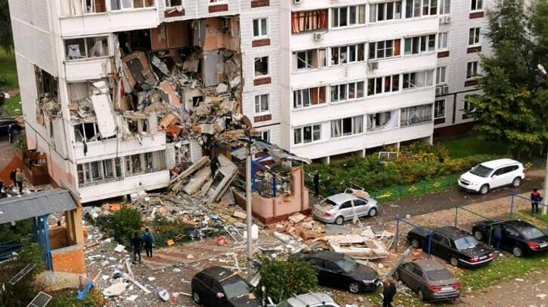 Многоквартирный жилой дом в Ногинске разрушенный в результате взрыва бытового газа Многоквартирный жилой дом в Ногинске разрушенный в результате взрыва бытового газа