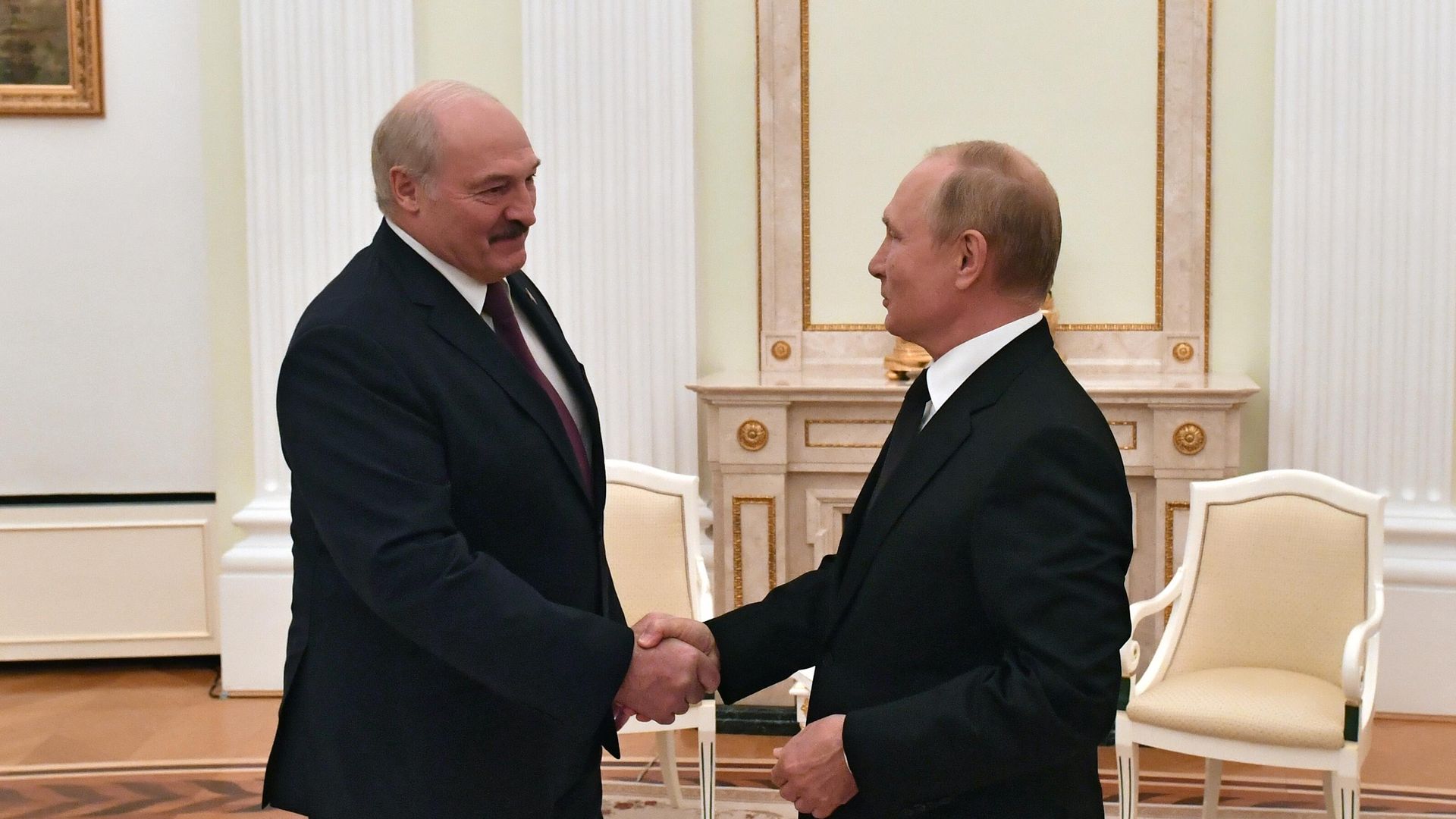 Президент РФ Владимир Путин и президент Белоруссии Александр Лукашенко во время встречи Президент РФ Владимир Путин и президент Белоруссии Александр Лукашенко во время встречи - РИА Новости, 1920, 07.02.2022