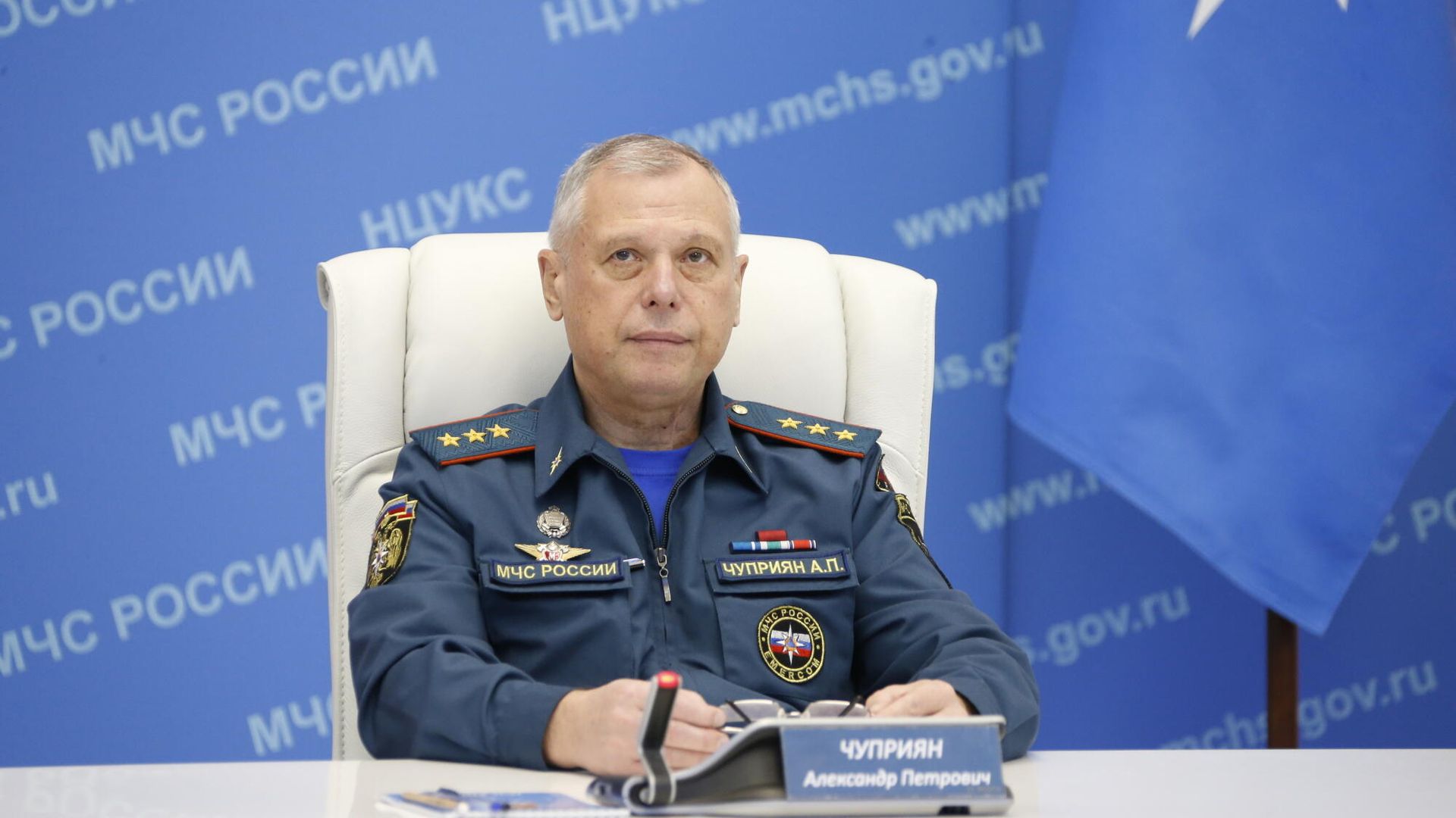 Заместитель Министра Российской Федерации по делам гражданской обороны, чрезвычайным ситуациям и ликвидации последствий стихийных бедствий Александр Чуприян - РИА Новости, 1920