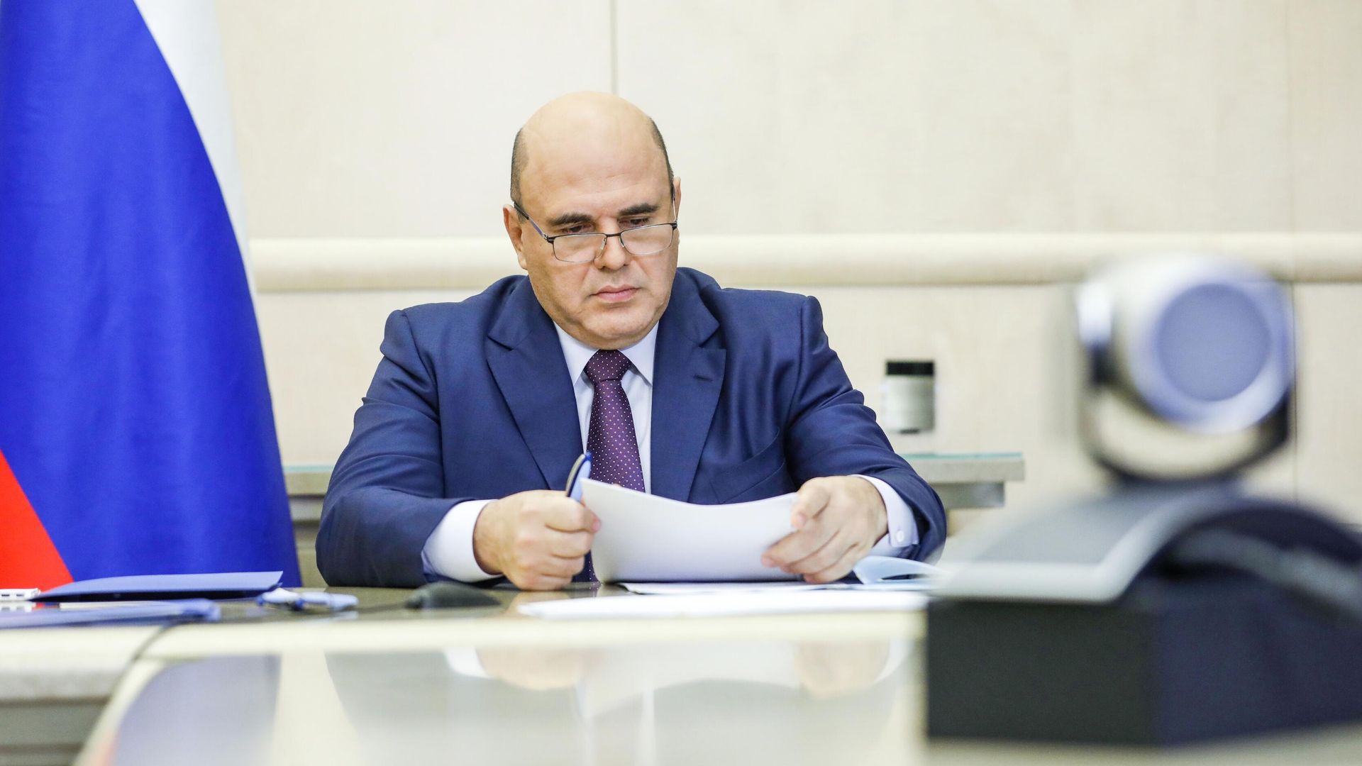 Председатель правительства РФ Михаил Мишустин проводит в режиме видеоконференции совещание с вице-премьерами РФ Председатель правительства РФ Михаил Мишустин проводит в режиме видеоконференции совещание с вице-премьерами РФ - РИА Новости, 1920, 13.09.2021
