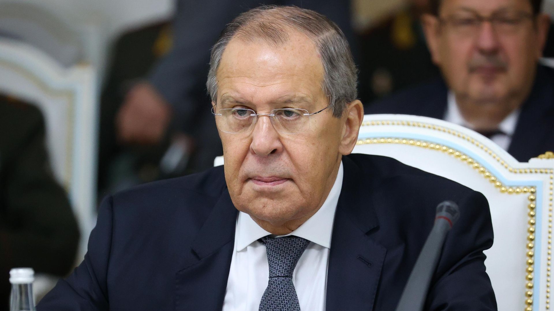 Министр иностранных дел РФ Сергей Лавров во время совместного заседания министров иностранных дел, министров обороны и секретарей совбезов ОДКБ в Душанбе Министр иностранных дел РФ Сергей Лавров во время совместного заседания министров иностранных дел, министров обороны и секретарей совбезов ОДКБ в Душанбе - РИА Новости, 1920, 15.09.2021