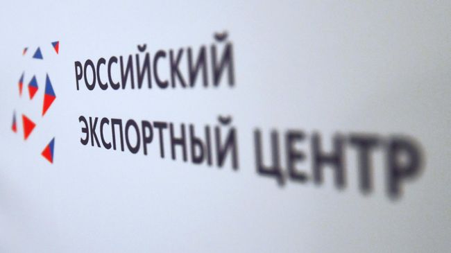 Логотип АО Российский экспортный центр (РЭЦ) на мероприятии Стратегия одного окна в Москве