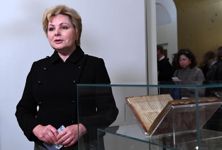 Генеральный директор Музеев Московского Кремля Елена Гагарина выступает на открытии выставки Франция и Россия. Десять веков вместе Генеральный директор Музеев Московского Кремля Елена Гагарина выступает на открытии выставки Франция и Россия. Десять веков вместе