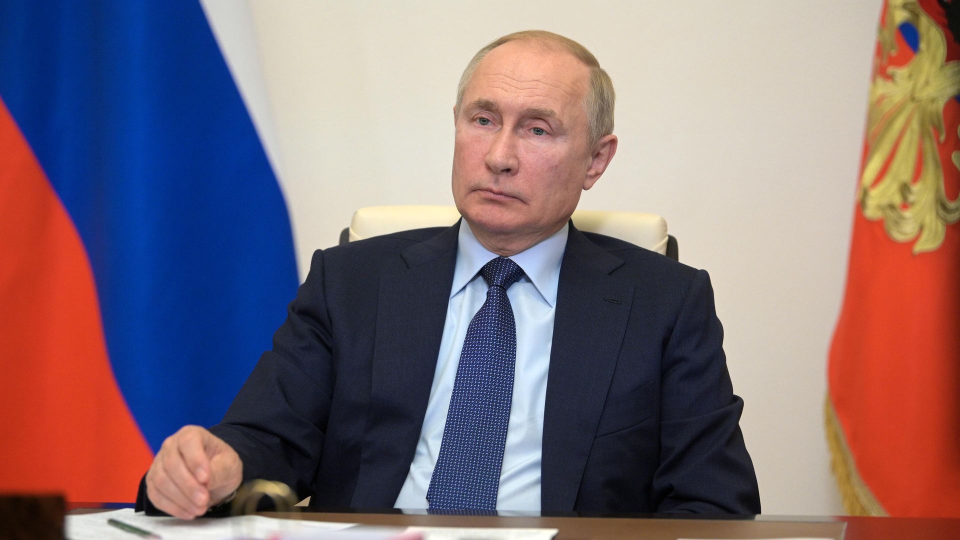 Президент РФ Владимир Путин проводит в режиме видеоконференции совещание с членами правительства РФ - РИА Новости, 1920, 14.10.2021