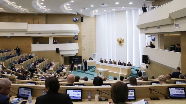 Заседание Совета Федерации РФ