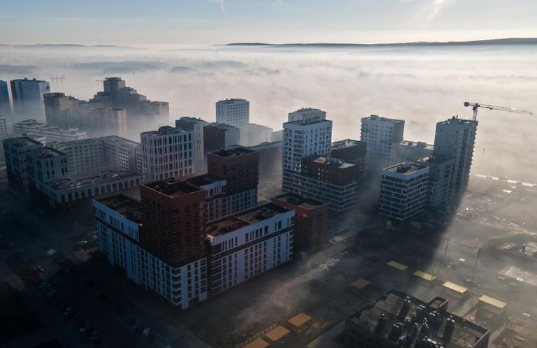 Смог от торфяных пожаров в Екатеринбурге Смог от торфяных пожаров в Екатеринбурге
