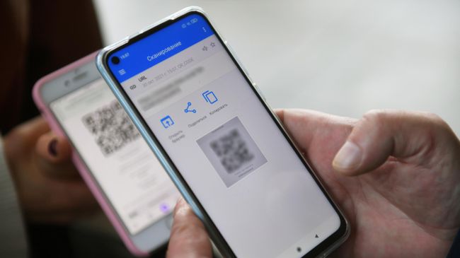 Посетитель предъявляет QR-код для проверки при входе в Государственный музей изобразительных искусств имени А. С. Пушкина в Москве