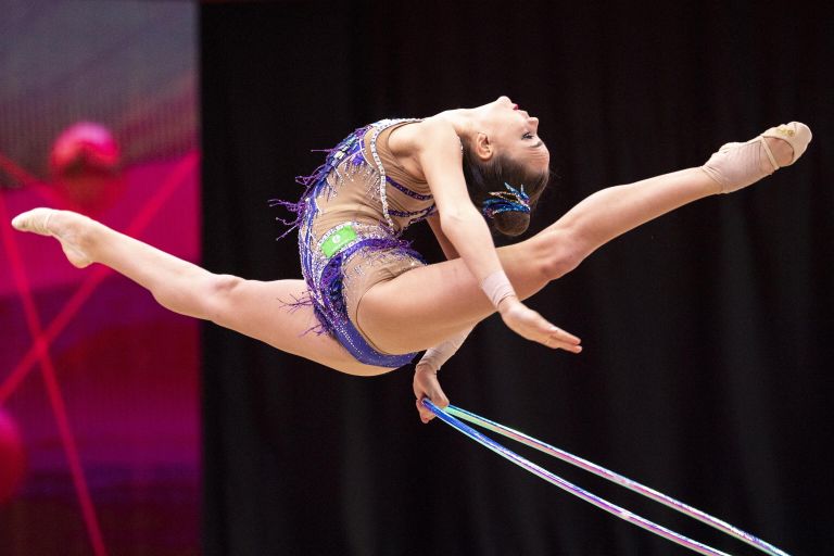 Дина Аверина в финале личного многоборья на чемпионате мира – 2021 в Китакюсю, Япония Дина Аверина в финале личного многоборья на чемпионате мира – 2021 в Китакюсю, Япония